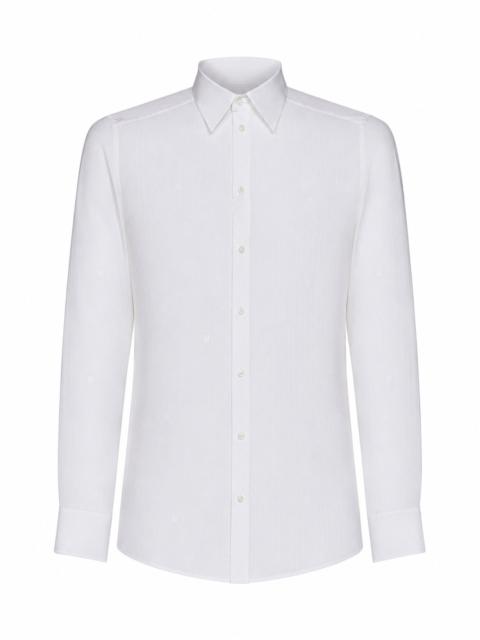 Dolce & Gabbana White DG Barre silk jacquard Martini shirt