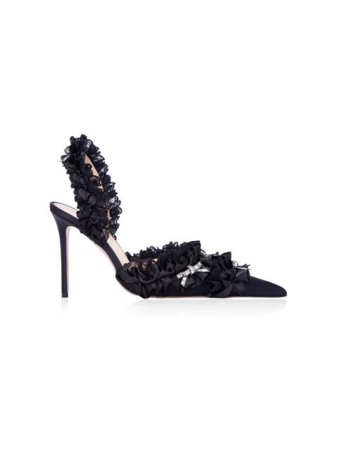 Beauty of Antoinette Silk Slingback Pumps black