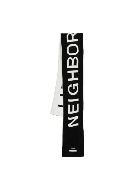 NEIGHBORHOOD intarsia-knit logo scarf