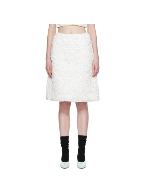 SHUSHU/TONG White A-Line Midi Skirt