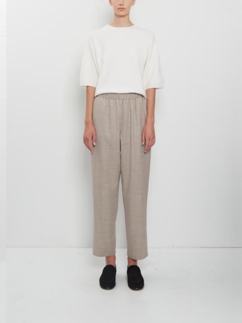 DUŠAN Wool Flannel Carrot Pants — Oatmeal