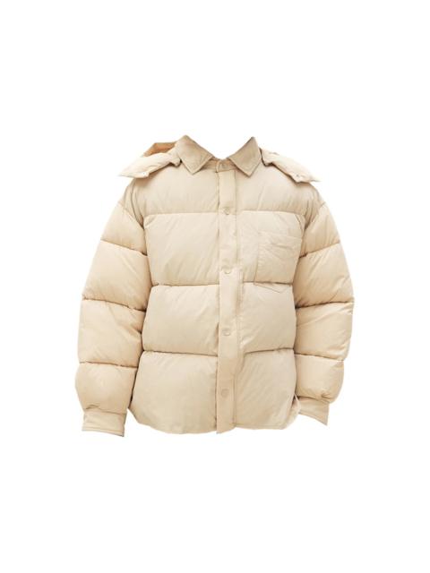 JACQUEMUS Jacquemus La Doudoune Chemise Puffed Parka Jacket Light Beige