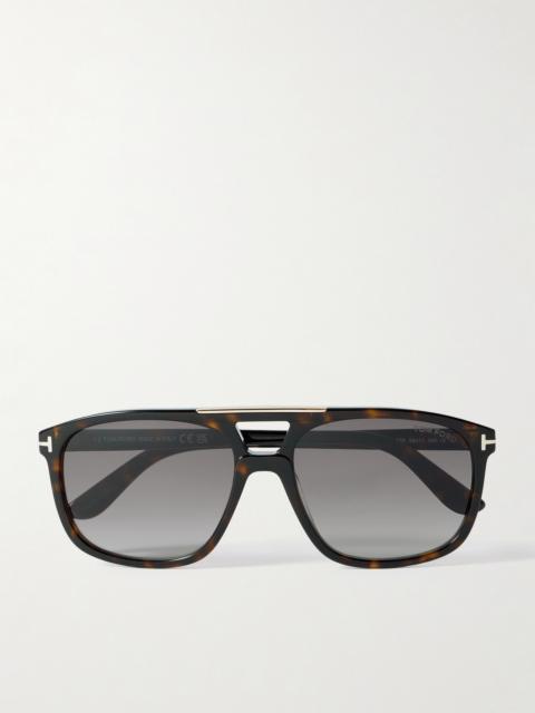 TOM FORD Briana Aviator-style Tortoiseshell Acetate Sunglasses