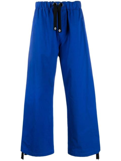 VERSACE wide-leg cotton track pants