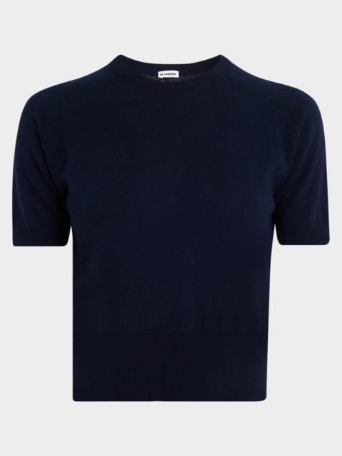 Jil Sander Wool-Cashmere Knit Short-Sleeve T-Shirt