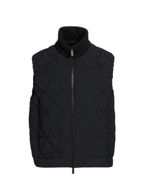 GIORGIO ARMANI Men's Quilted Nylon Puffer Vest - Navy