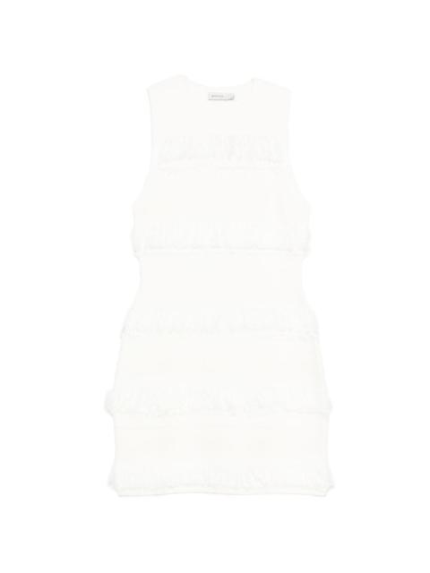 SIMKHAI fringed striped mini dress
