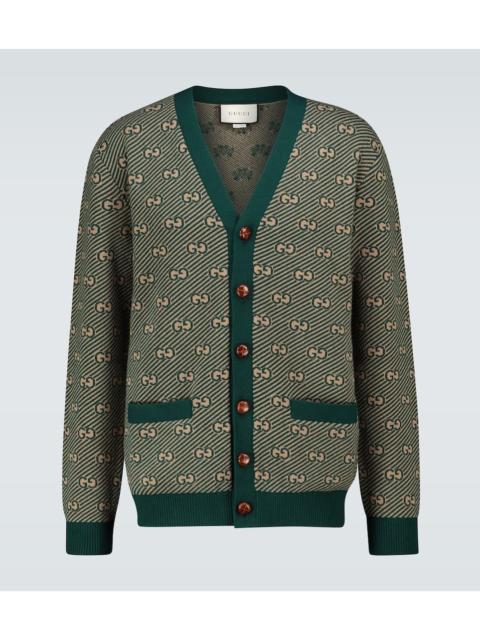 GUCCI GG stripe knitted cardigan