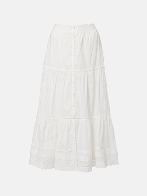 Poupette St Barth Ines broderie anglaise maxi skirt