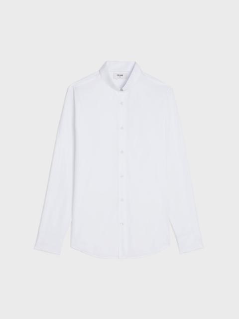 loose shirt with inverted collar in cotton poplin