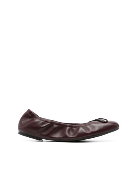 Bardot leather ballerina shoes