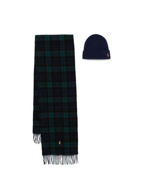 Polo Ralph Lauren Polo Pony scarf and beanie set