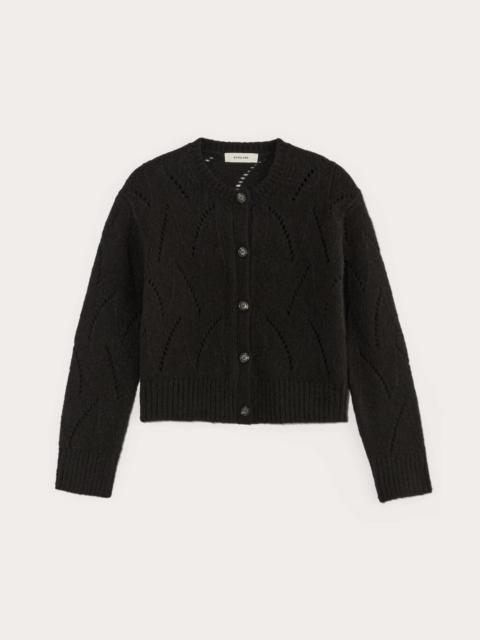 EVERLANE THE POINTELLE CARDIGAN IN CLOUD