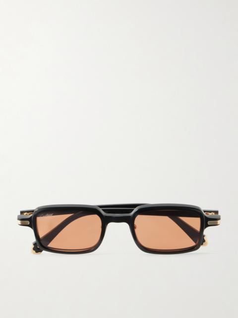 Cartier Godron de Cartier Square-Frame Acetate Sunglasses