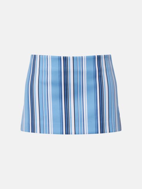The Frankie Shop Hera striped cotton-blend miniskirt