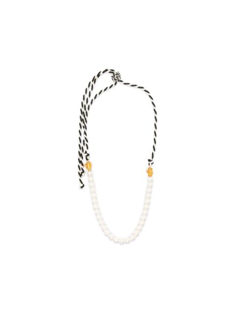forte_forte braided glass-bead necklace