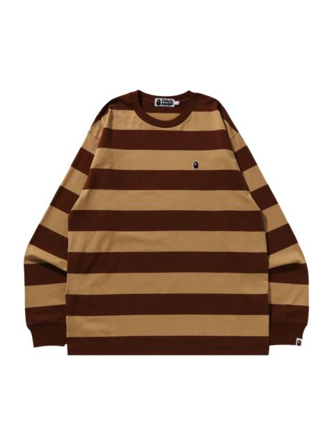 BAPE Ape Head One Point Hoop Long-Sleeve Tee 'Brown'