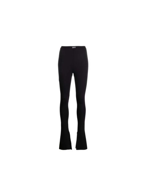 Off-White OFF-WHITE Flared High-Waist Leggings Black