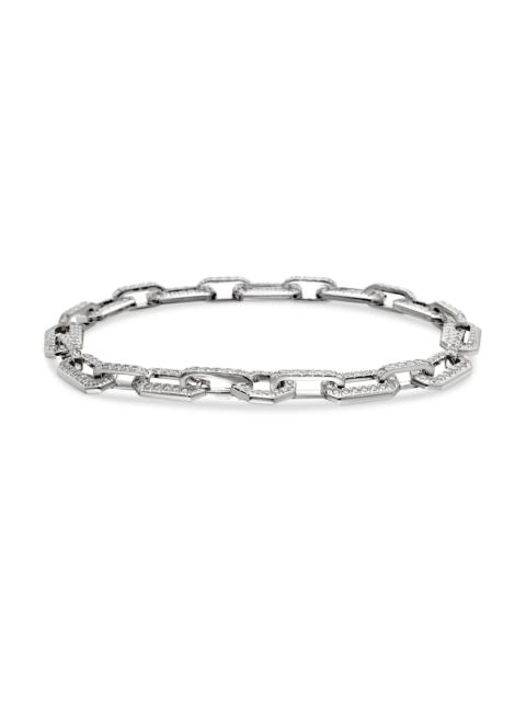 DAVID YURMAN Women's Pavé Chain Bracelet in 18K White Gold - Diamond