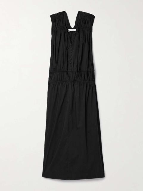 Another Tomorrow + NET SUSTAIN gathered organic cotton-voile maxi dress