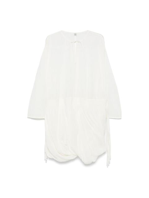 drawstring-waist dress