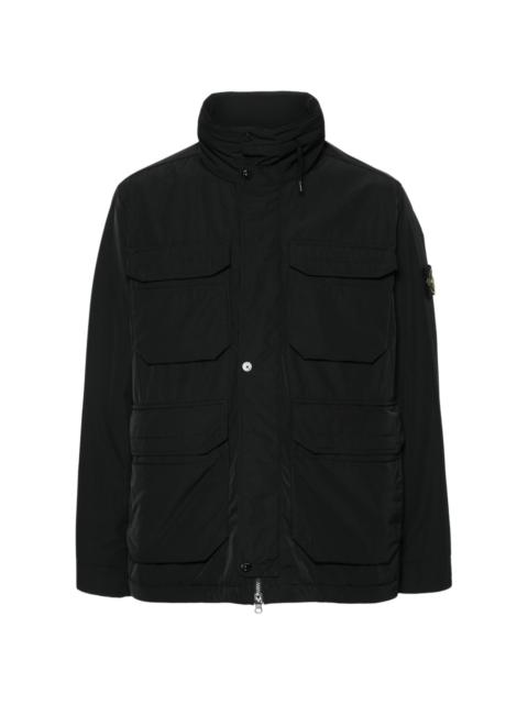 Compass-badge puffer jacket