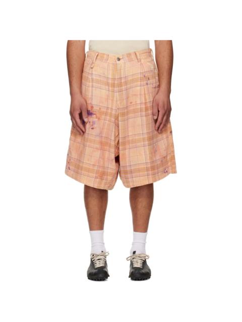R13 Orange Jesse Carpenter Shorts