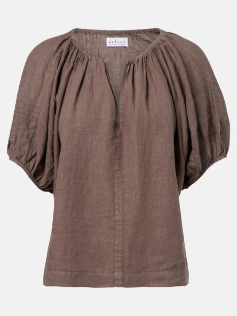 velvet Cosette linen blouse