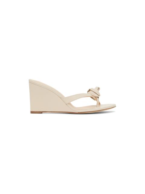 MAGDA BUTRYM Off-White Wedge Flower Heeled Sandals