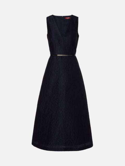 Max Mara Lyon cotton and silk-blend cloqué midi dress