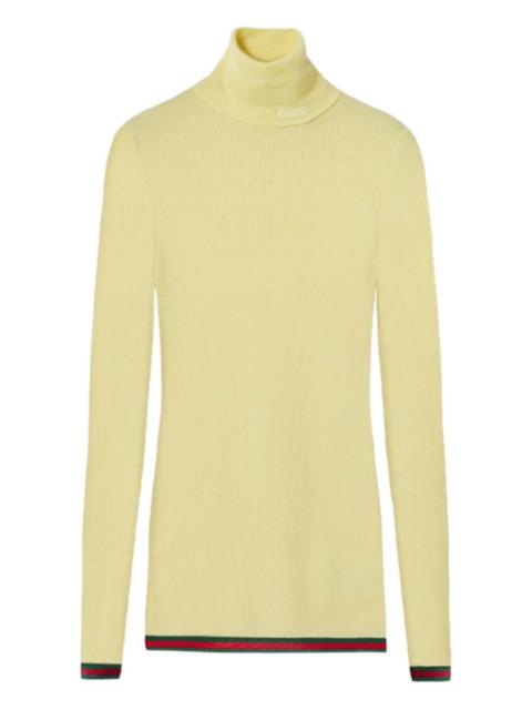 GUCCI ribbed-knit turtleneck top