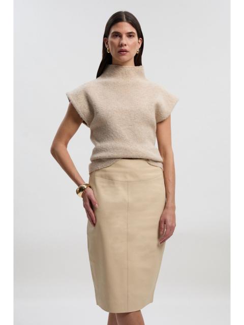 KAREN MILLEN Forever Leather Signature Pencil Skirt