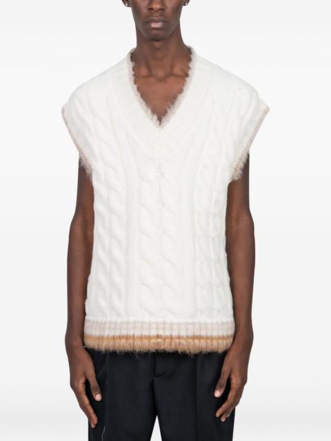 LACOSTE wool cable-knit sweater