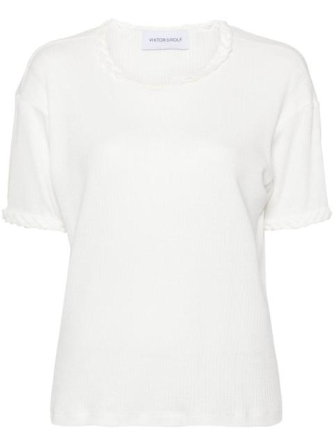 VIKTOR & ROLF braid-detail cotton T-shirt