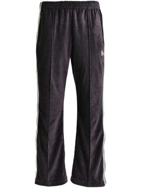 NEEDLES side-stripe velour track pants
