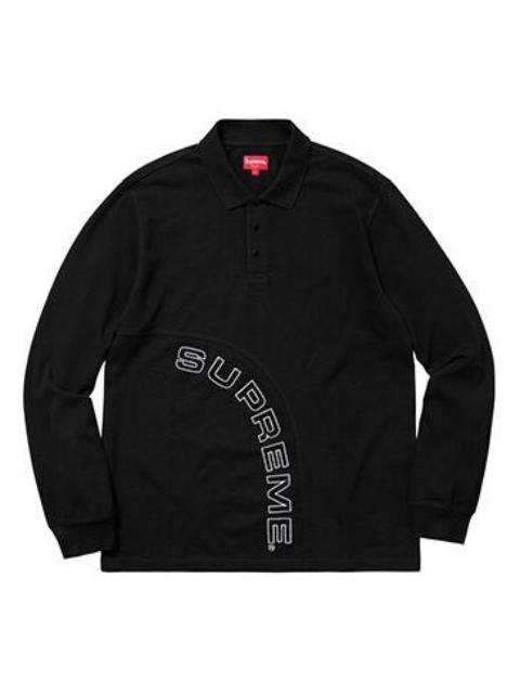 supreme thermal l/s polo black L supreme Thermal L/S Polo サーマル