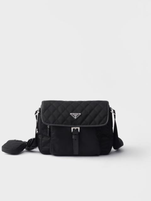Prada Medium quilted Re-Nylon shoulder bag with Saffiano leather trim