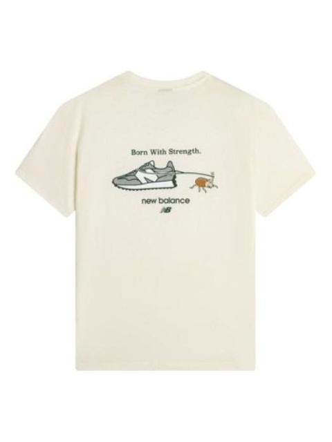 New Balance Logo Graphic T-Shirt 'White Grey' AMT22397-IV