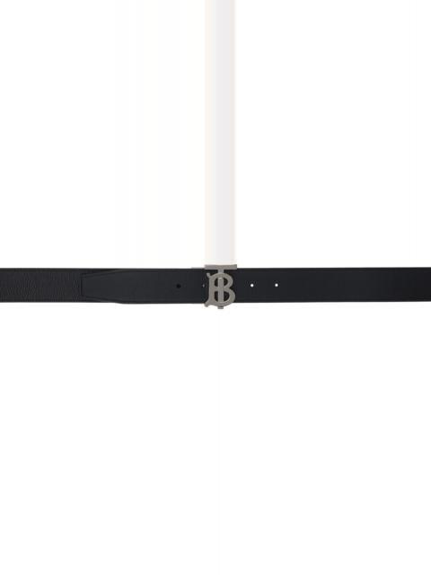 Burberry Black Leather TB Reversible Belt
