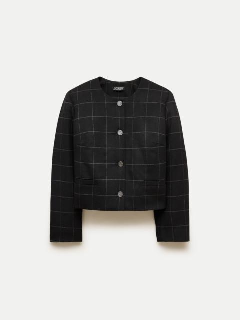 J.CREW Lady jacket in windowpane wool blend