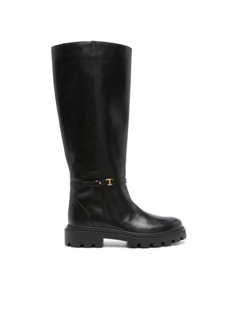 Tod's leather knee-high boots