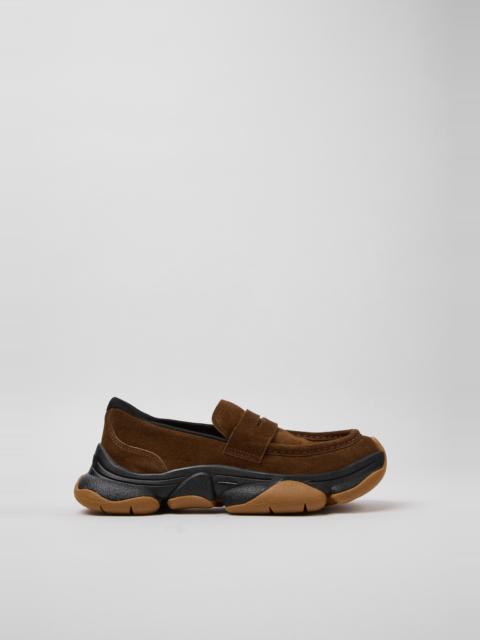 CAMPER Karst 2 Brown Suede Moccasins for Women.