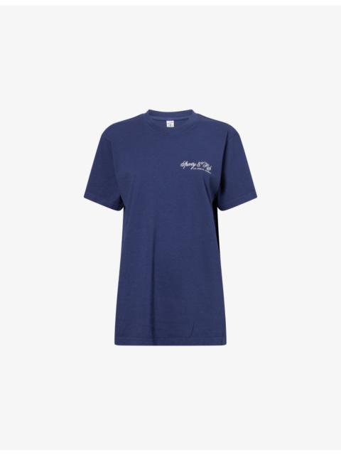 Sporty & Rich Logo-Print Cotton T-Shirt