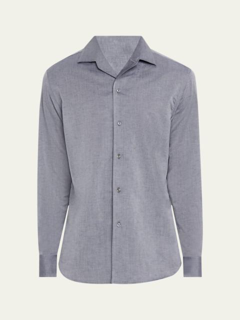 Brioni Men's Cotton and Linen Sport Shirt