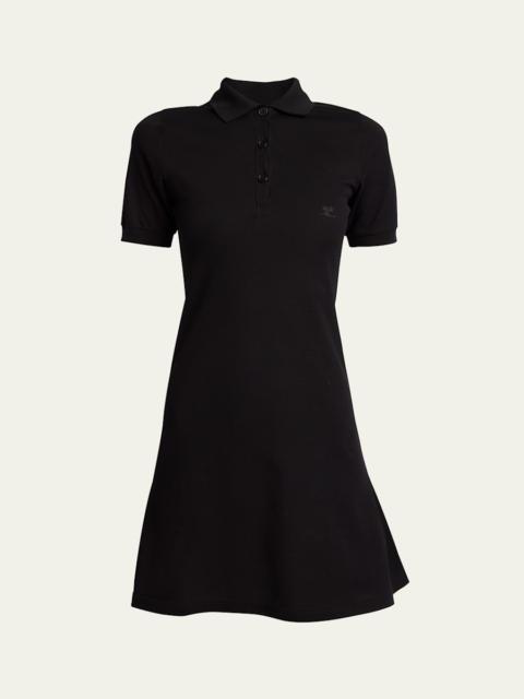 courrèges Polo Pique Mini Dress