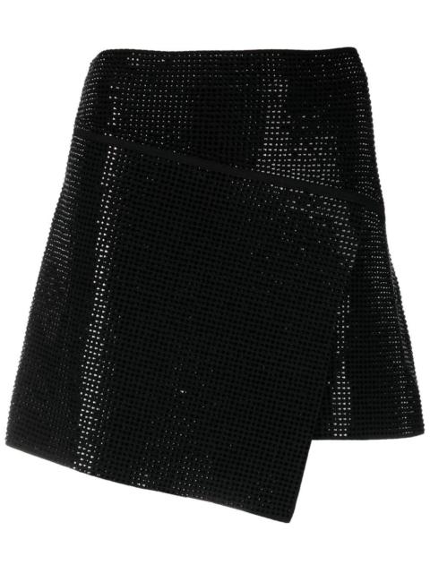ANDREĀDAMO crystal-embellished mini skirt