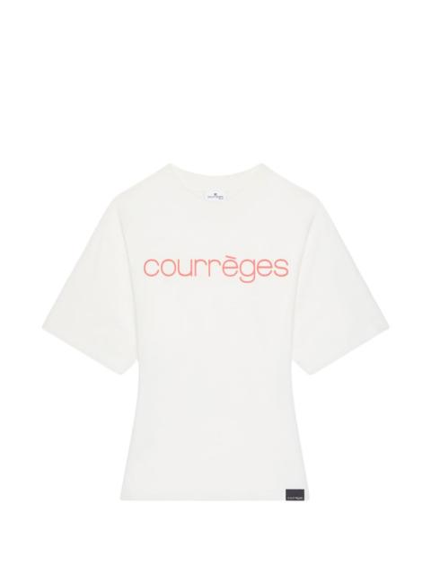 courrèges printed waisted T-shirt