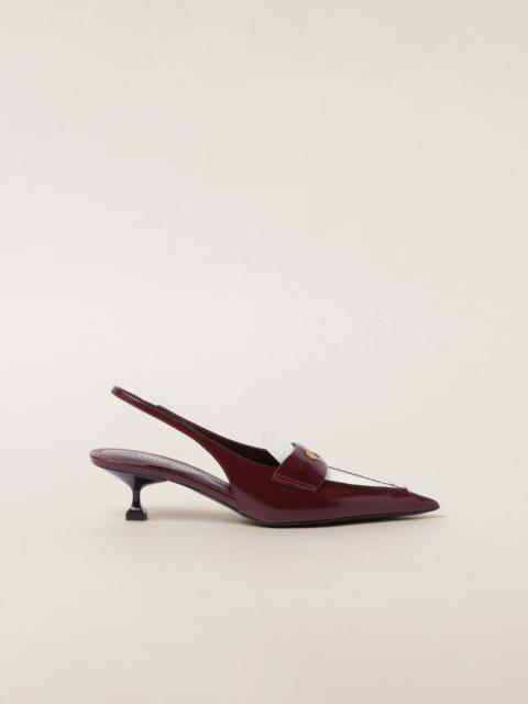 Miu Miu Leather penny loafers with heel