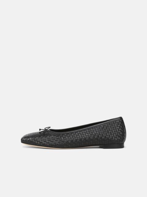 Vince Darla Woven Leather Ballet Flat