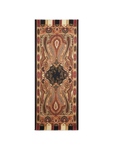 paisley-print fringed-edge scarf